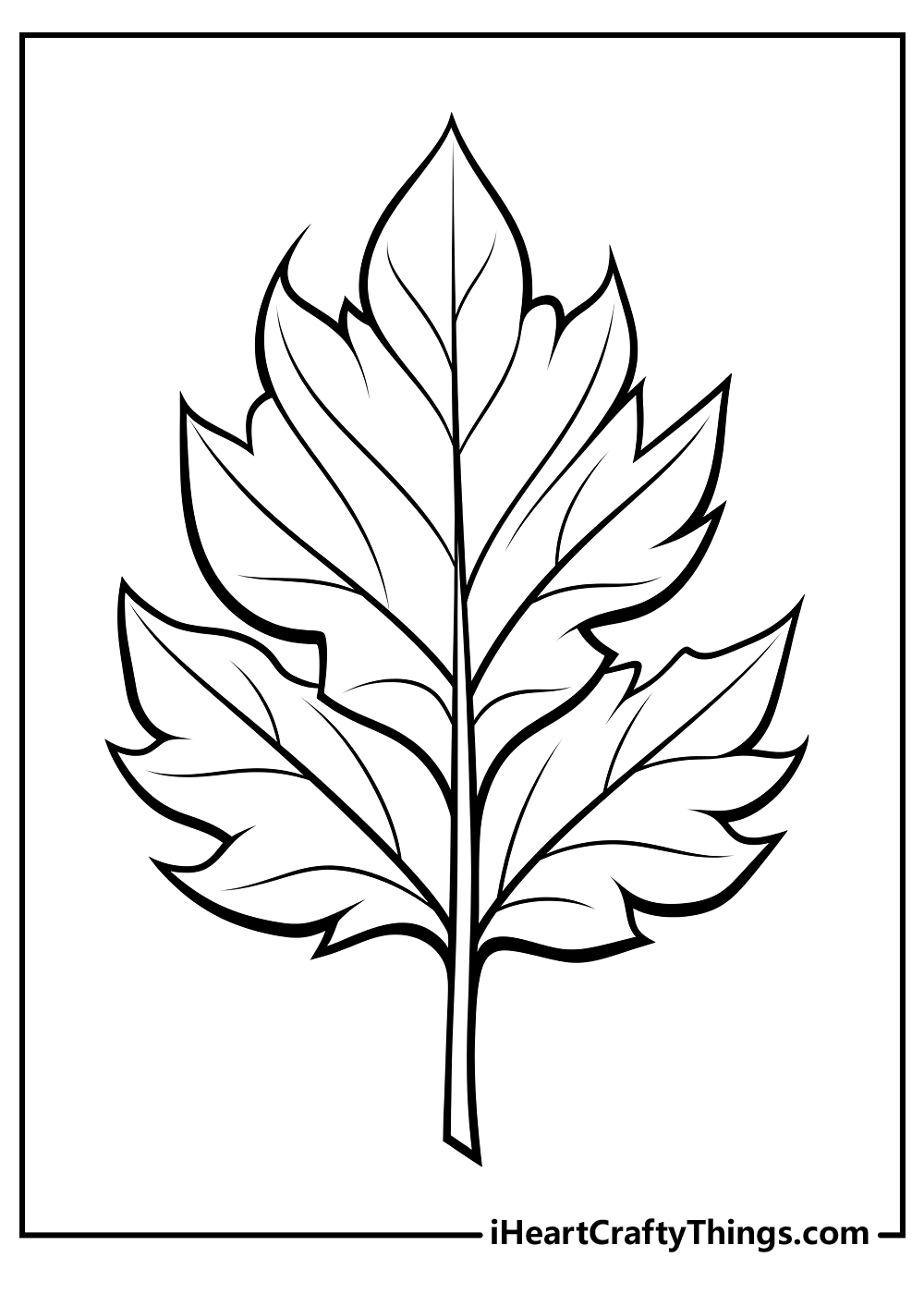 Leaf coloring pages free printables