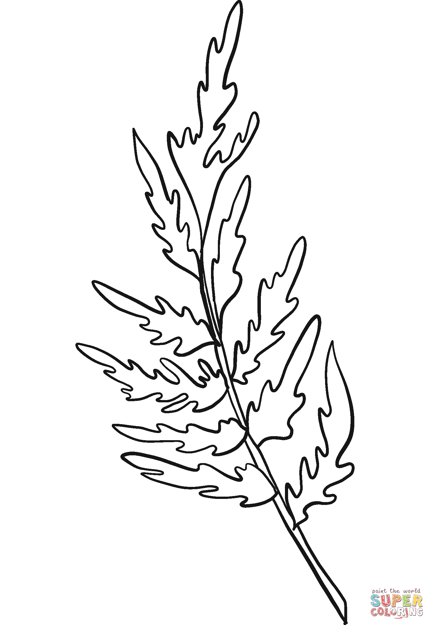 Spring flower leaves coloring page free printable coloring pages