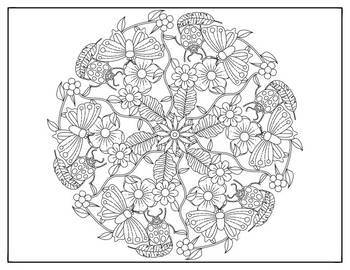 Coloring pages spring mandala designs coloring worksheets tpt