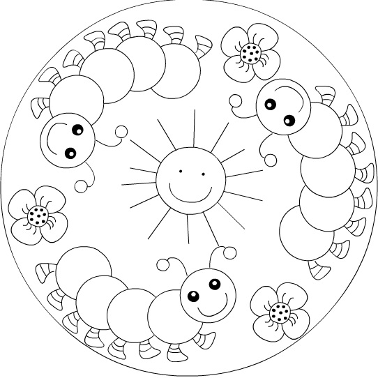 Spring mandala coloring page crafts and worksheets for preschooltoddler and kindergarten