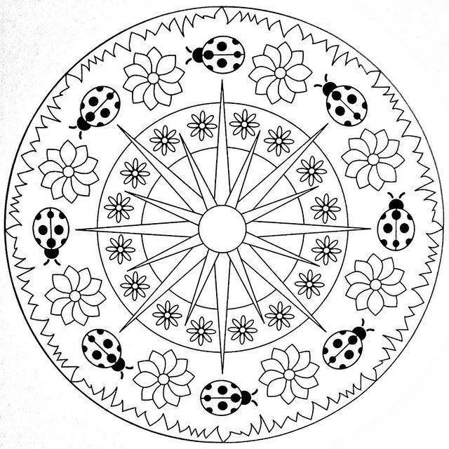 Spring mandala coloring crafts and worksheets for preschooltoddler and kindergarten