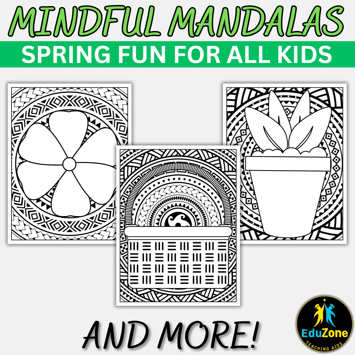 Spring mandala coloring pages relaxing printable