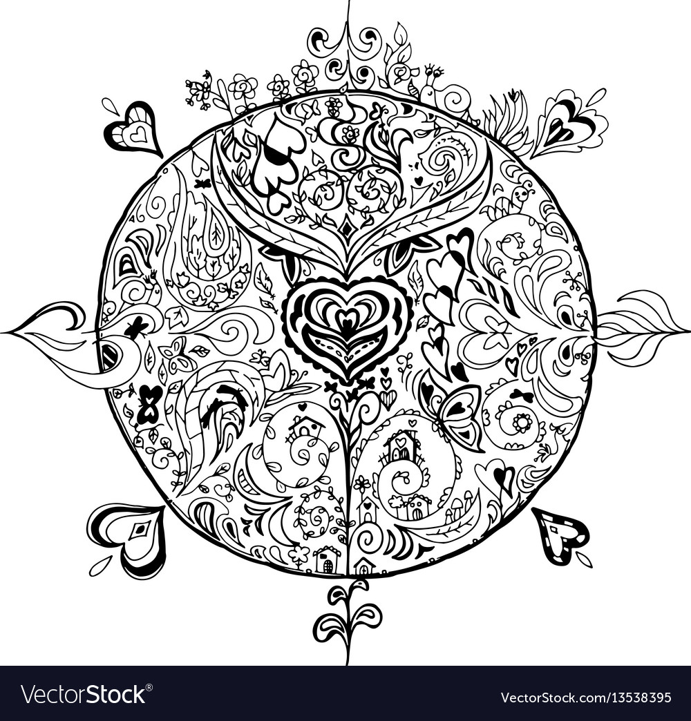 Coloring spring mandala royalty free vector image