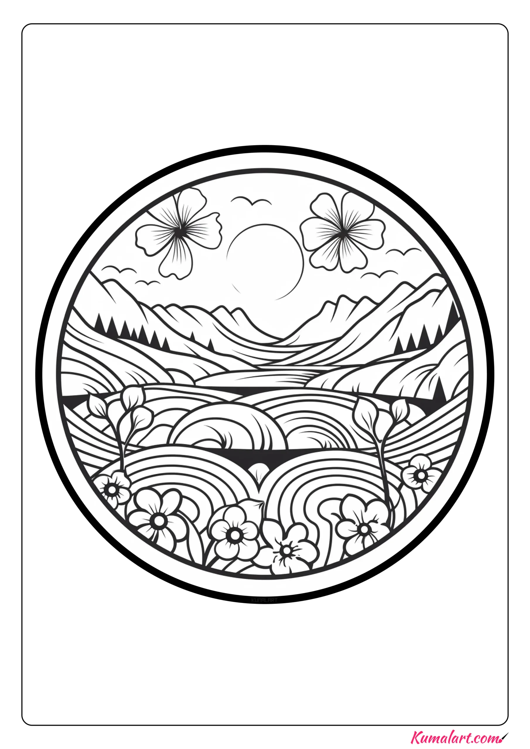 Ð free a nature mandala coloring pages