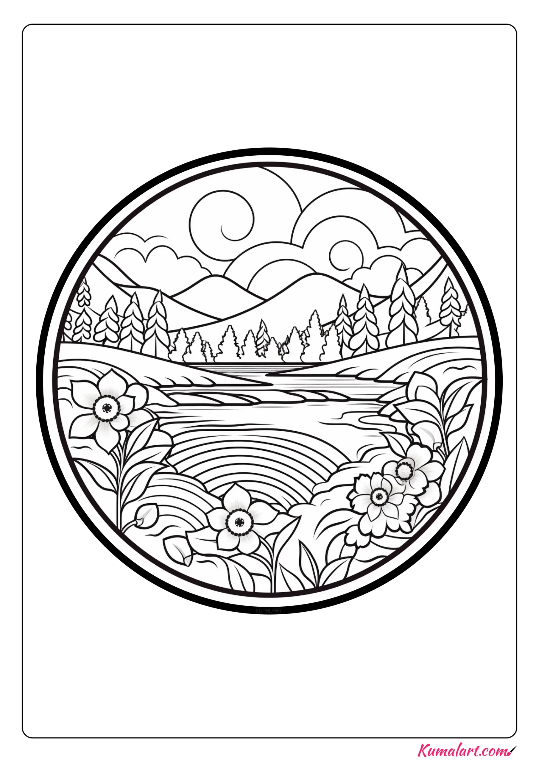 Ð free a nature mandala coloring pages