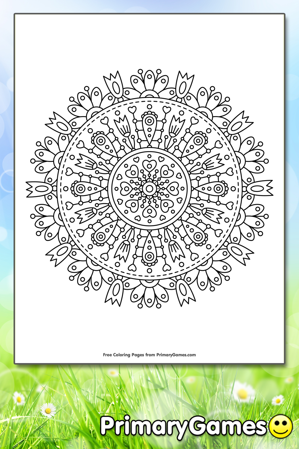 Spring mandala coloring page â free printable pdf from