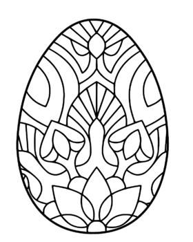 Spring easter egg mandala zentangle coloring page by coloringmode