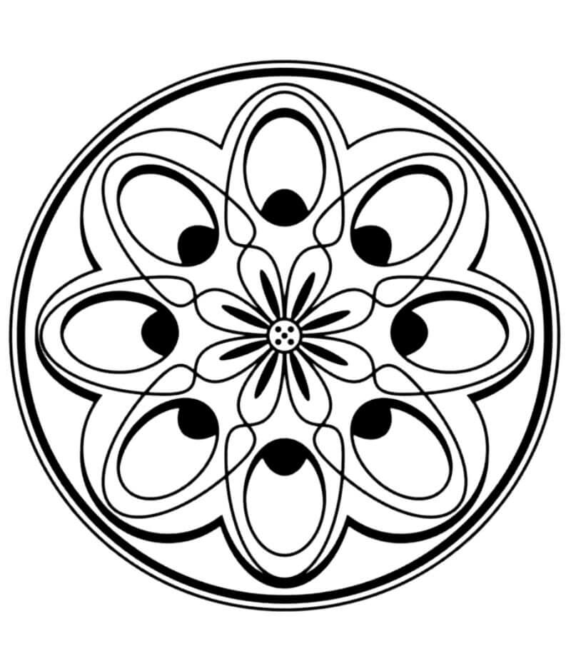 Great spring mandala coloring page