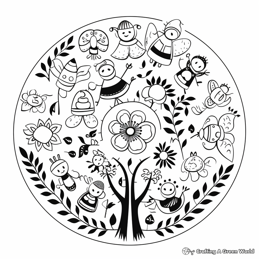 Spring preschool coloring pages