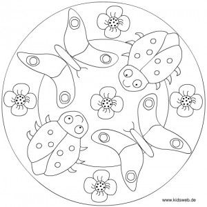 Spring mandala coloring page crafts and worksheets for presooltoddler and kindergarten mandala