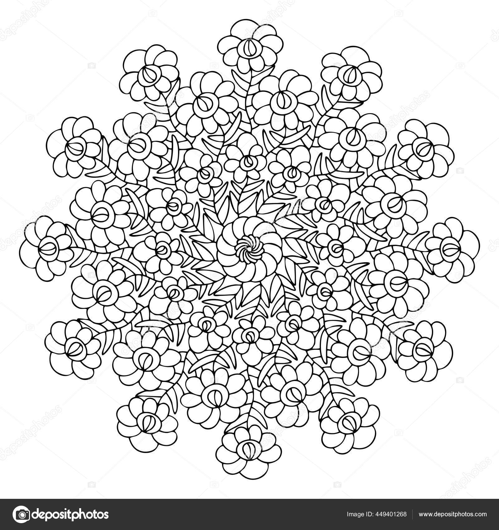 Spring flowers leaves mandala stock vector illustration blossom early field stock vector by funfishyandexru