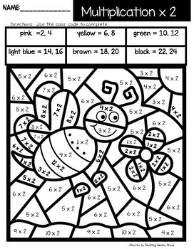 Spring color by number multiplication