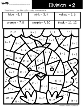 Spring division color by number