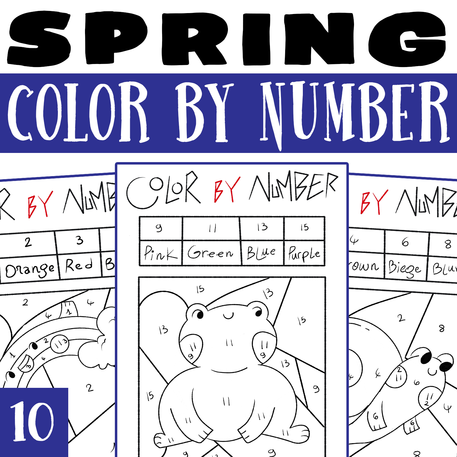 Spring color by number coloring pages morning work spring worksheet activities made by teachers