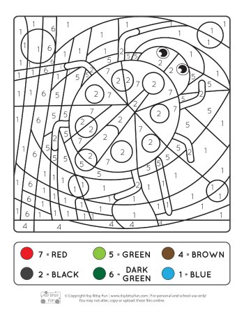 Spring coloring by number worksheets