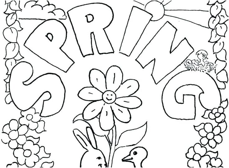 Fresh spring coloring pages pdf ideas