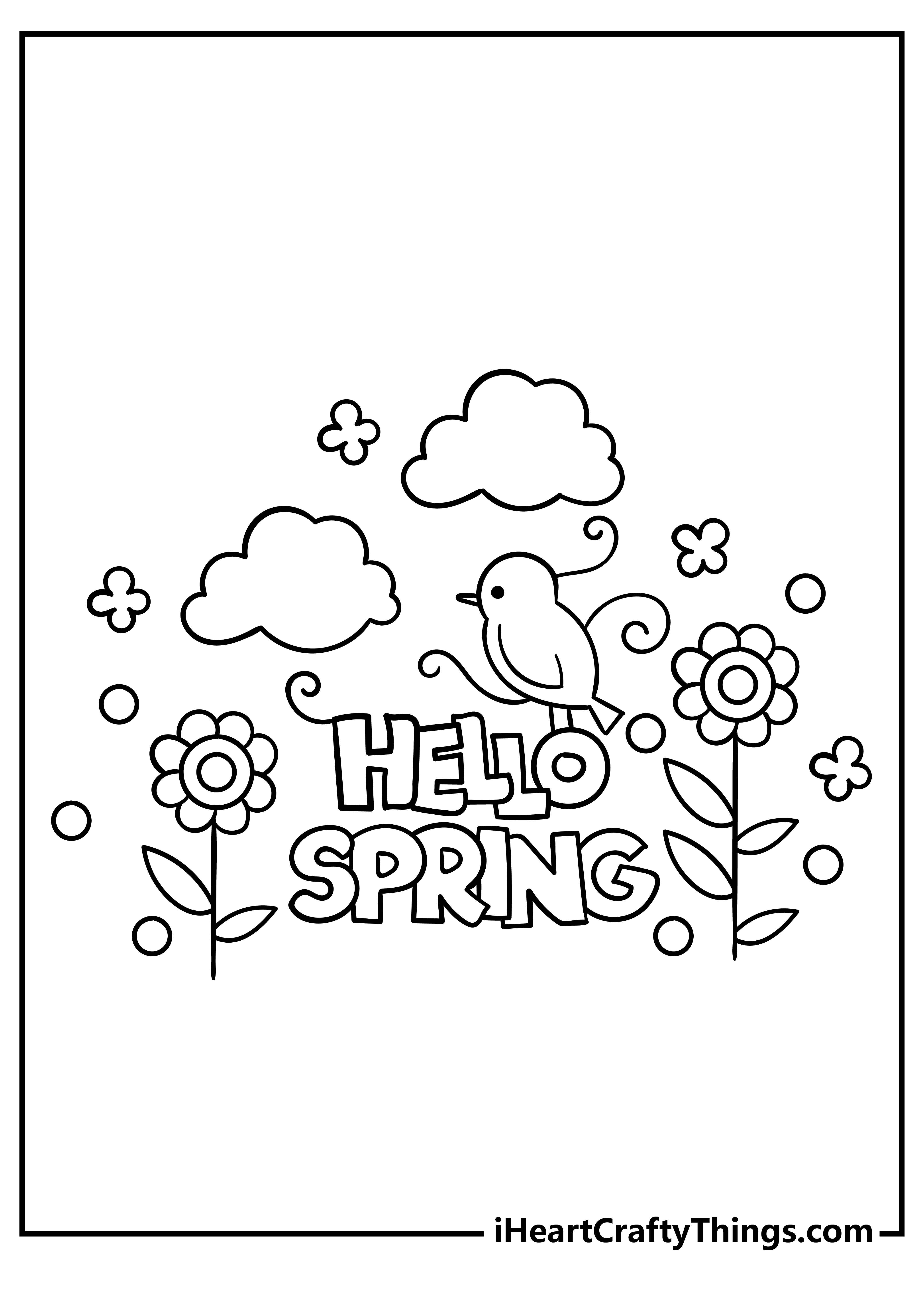 Printable spring coloring pages free printables