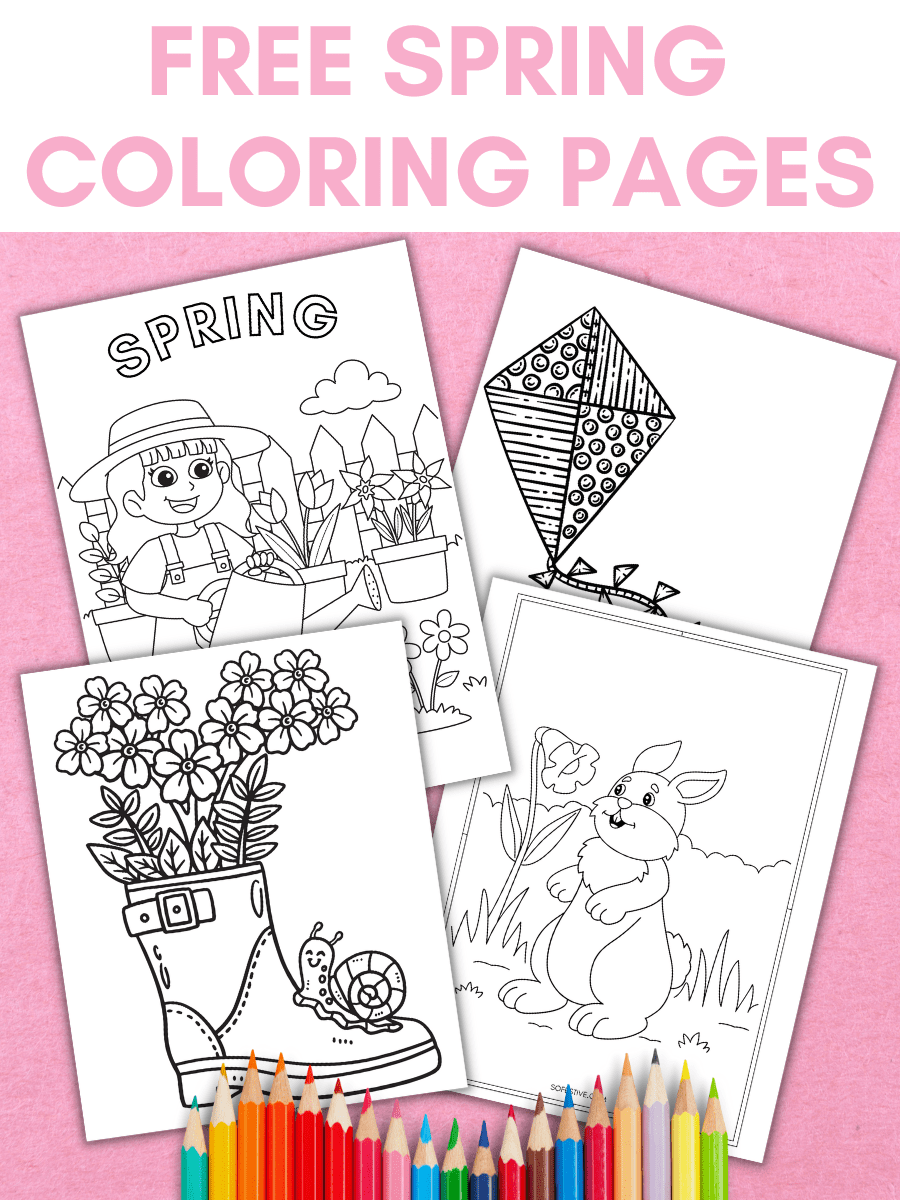 Free spring coloring pages updated