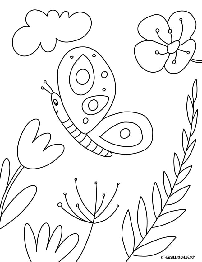 Spring coloring pages