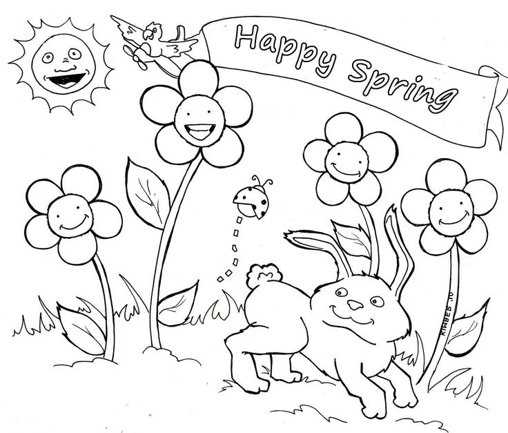 Fresh spring coloring pages pdf ideas