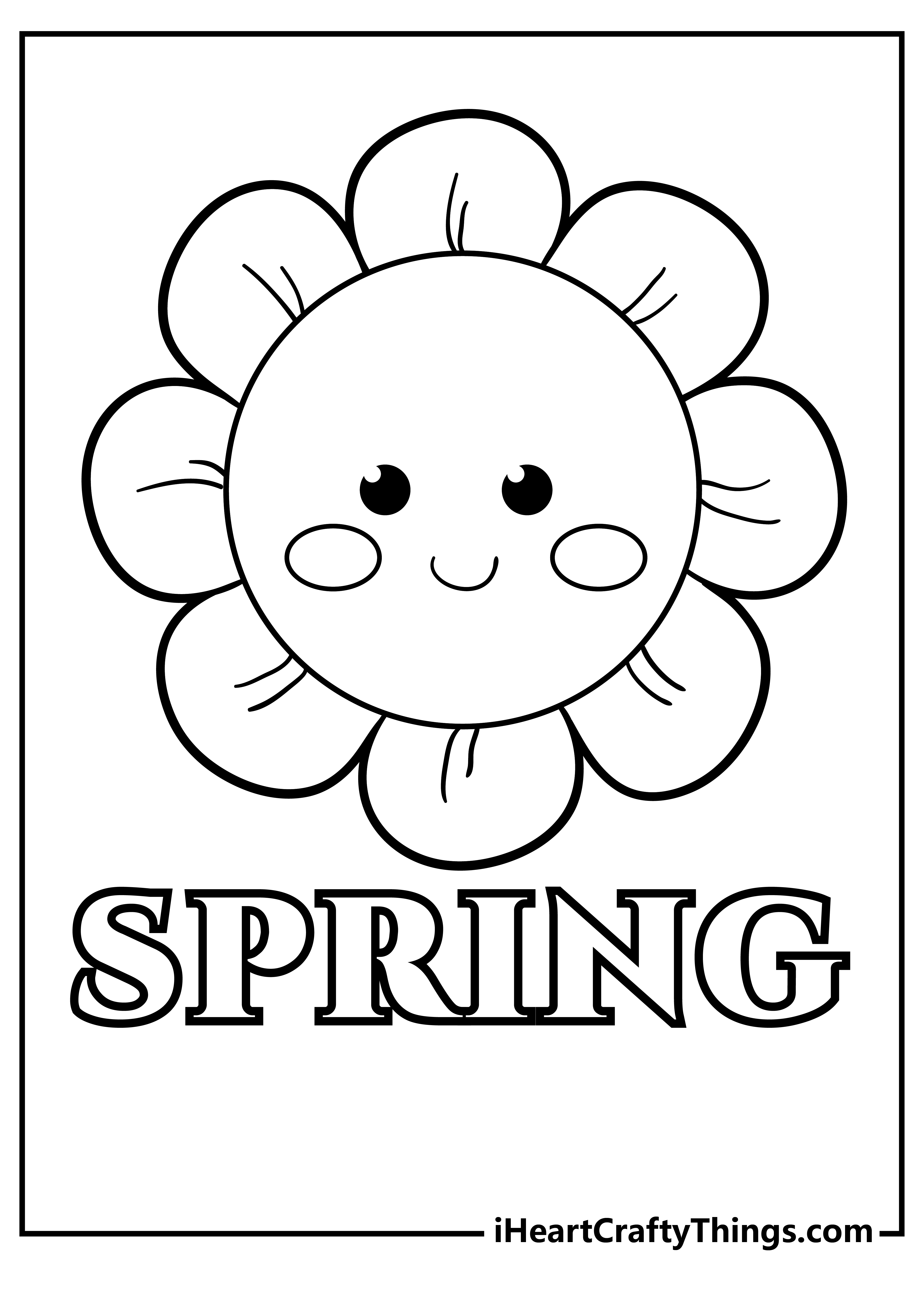 Printable spring coloring pages free printables