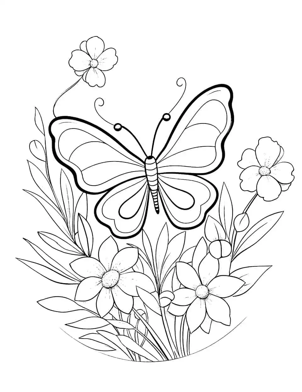 Spring coloring pages free printable sheets