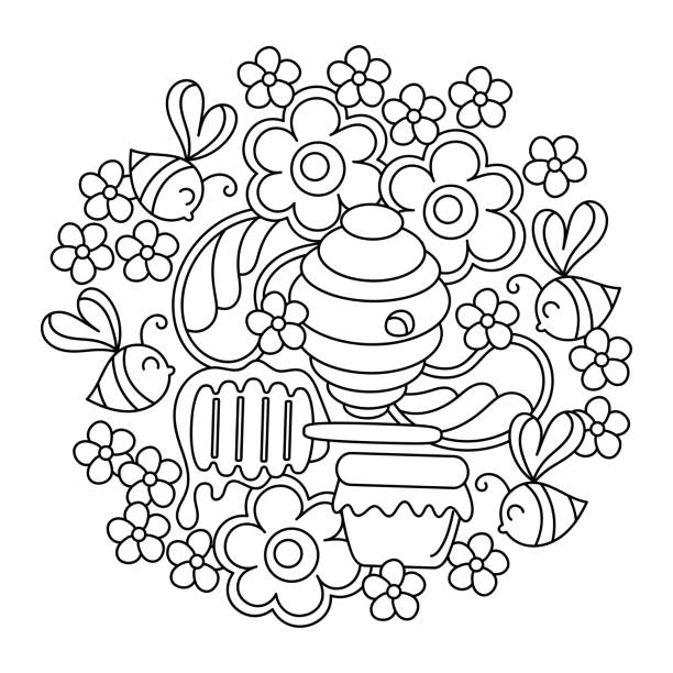 Spring coloring pages stock photos pictures royalty