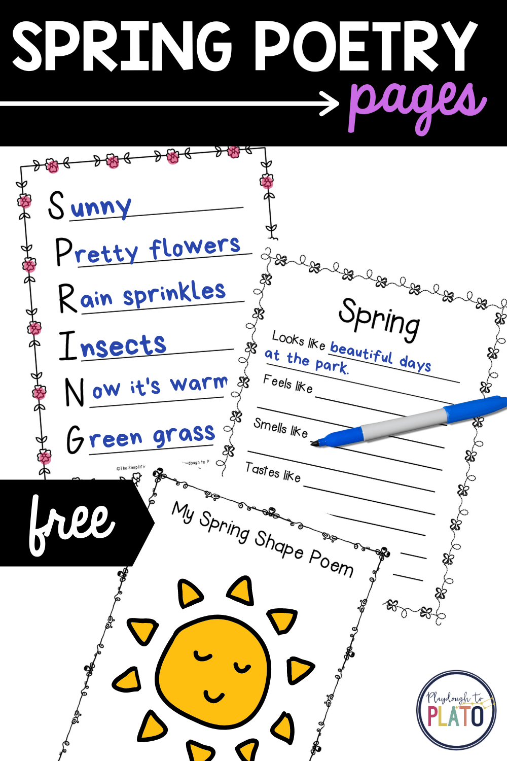 Spring poetry pages