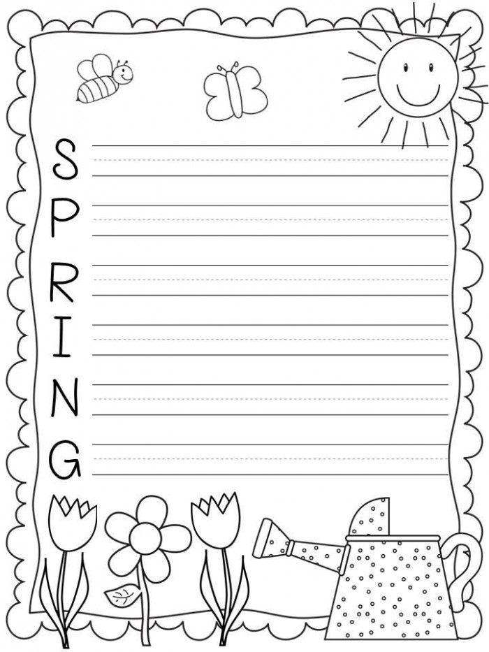 Seasonal acrostic spring worksheets