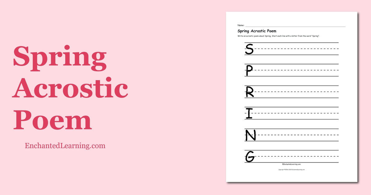 Spring acrostic poem