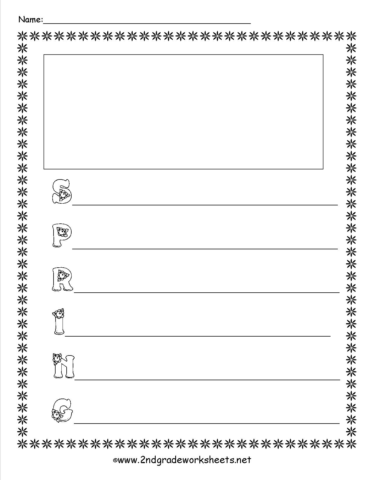 Spring acrostic poem template printable