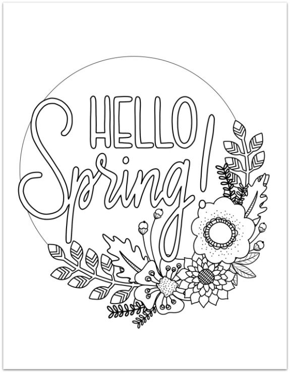 Printable spring coloring page spring coloring pages printable coloring pages spring coloring sheets