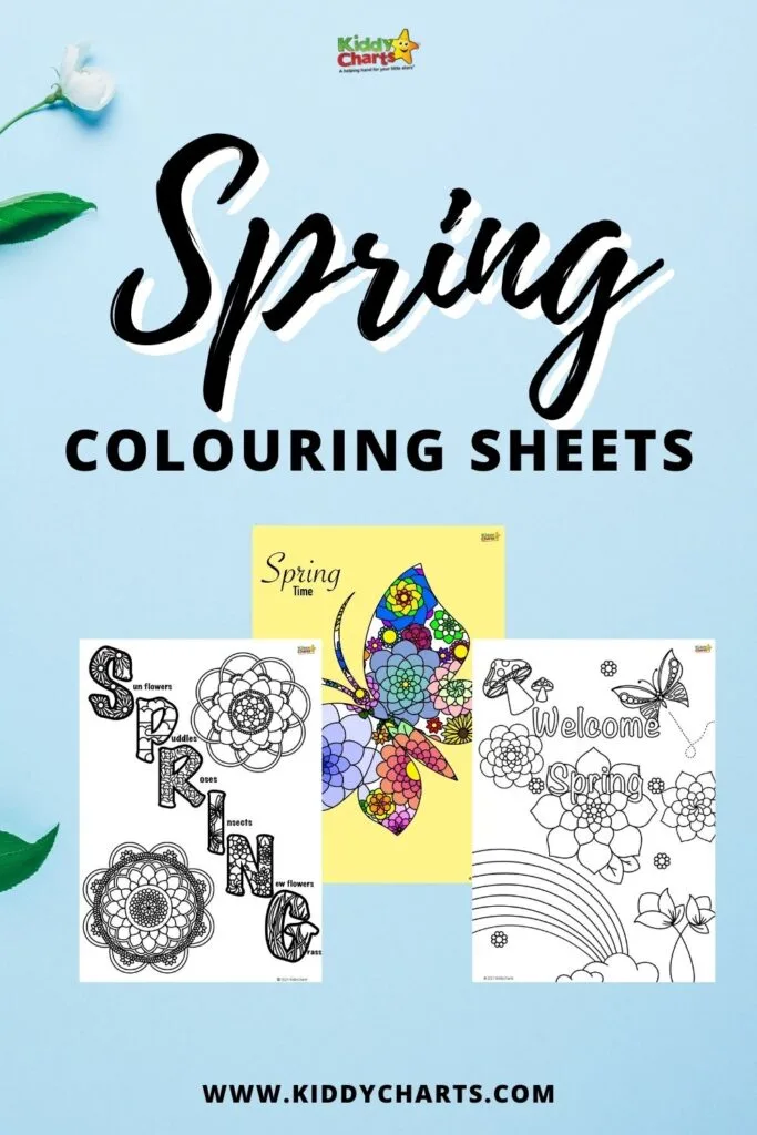 Spring printable coloring pages