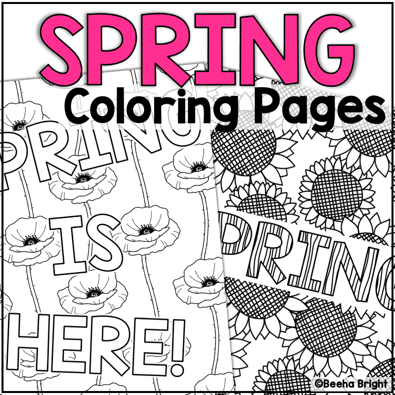 Spring coloring pages made by teachers