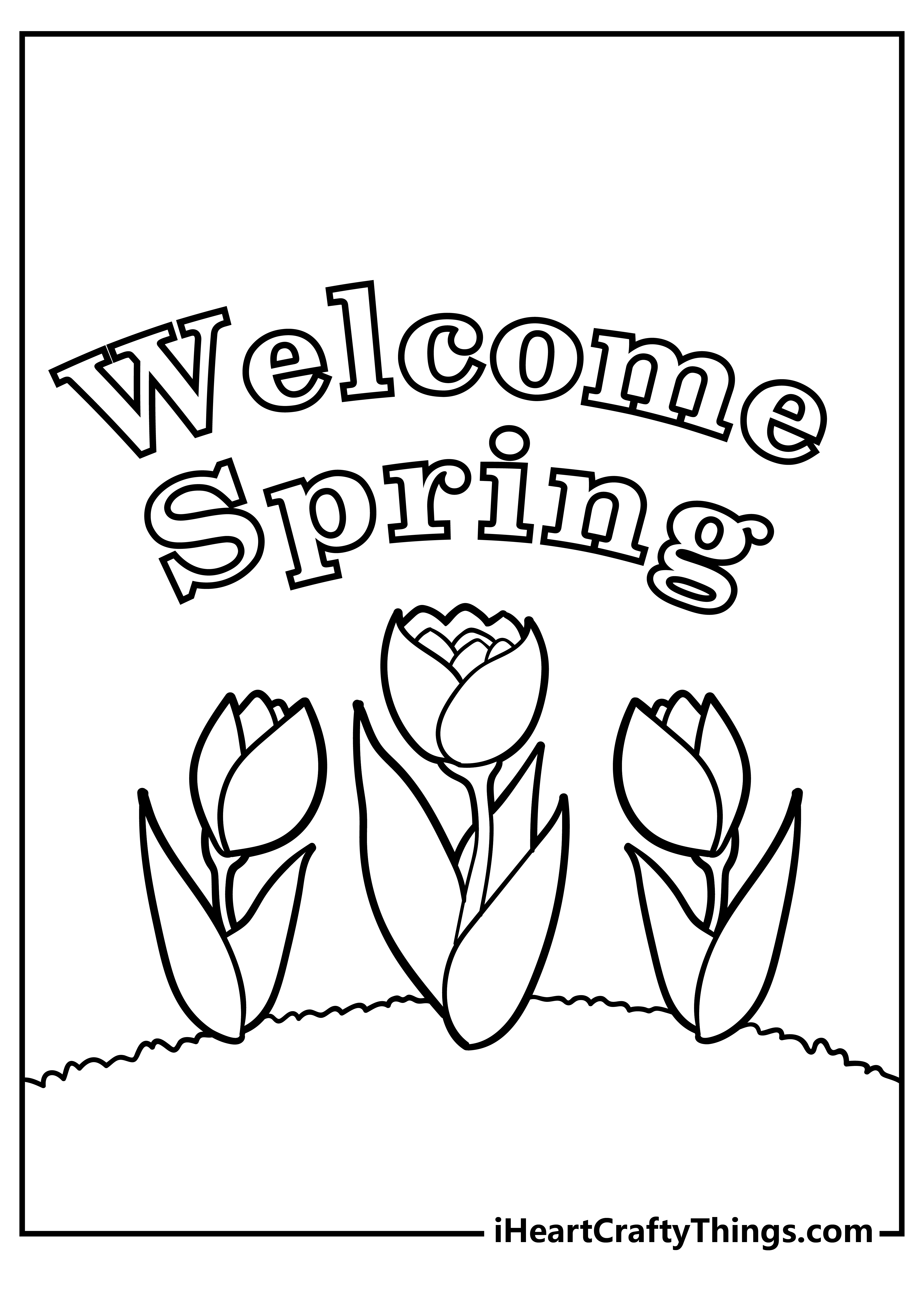 Printable spring coloring pages free printables