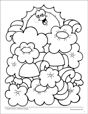 Spring coloring page printable coloring pages