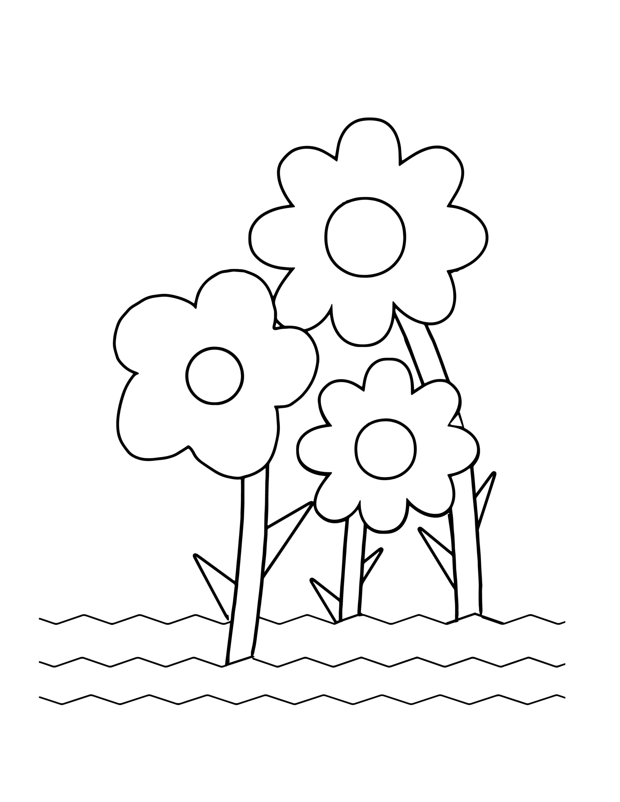 Flowers in spring coloring page free printable no you need to calm down