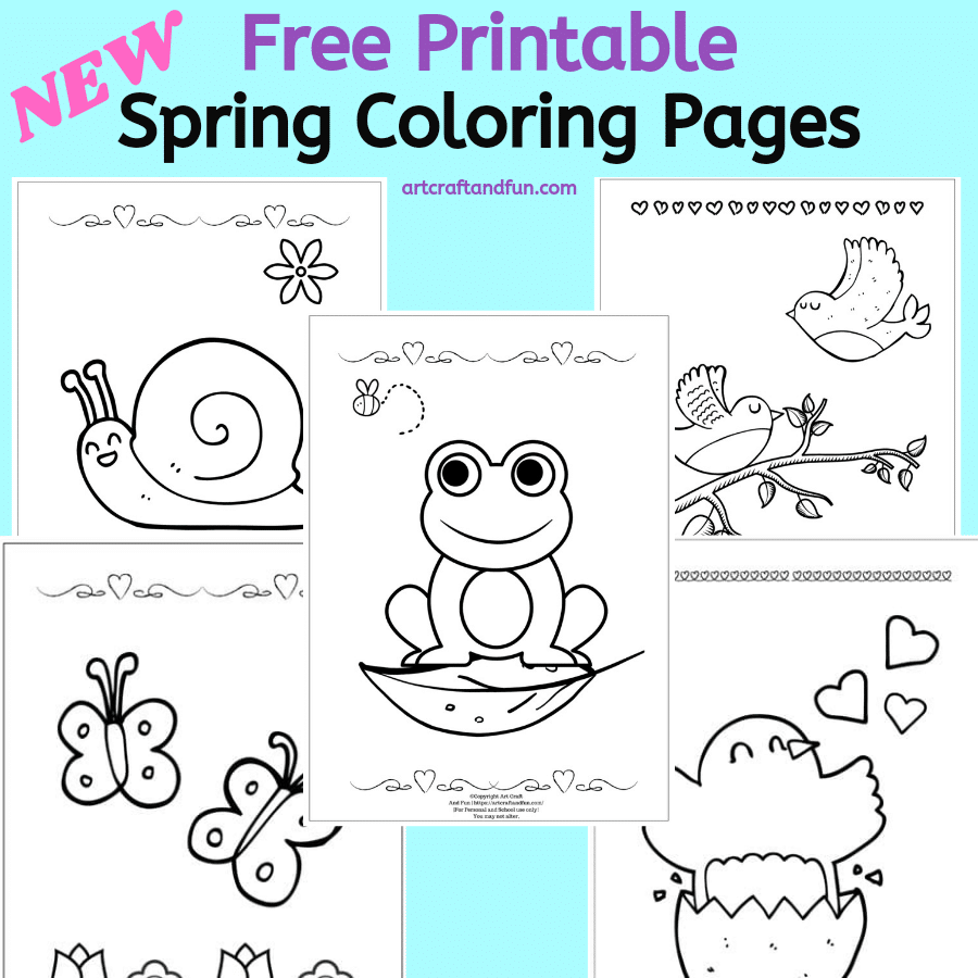 Free printable spring coloring pages for kids