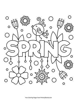 Spring coloring page â free printable pdf from