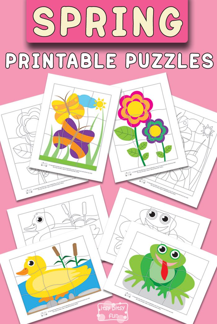 Spring printable puzzles for kids printable puzzles for kids preschool puzzles spring printables