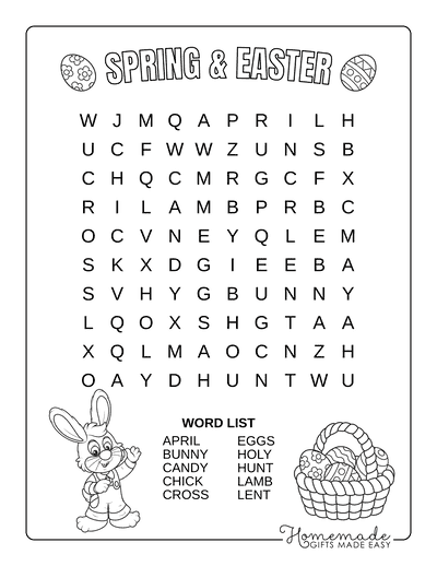 Best free printable spring word search puzzles for kids