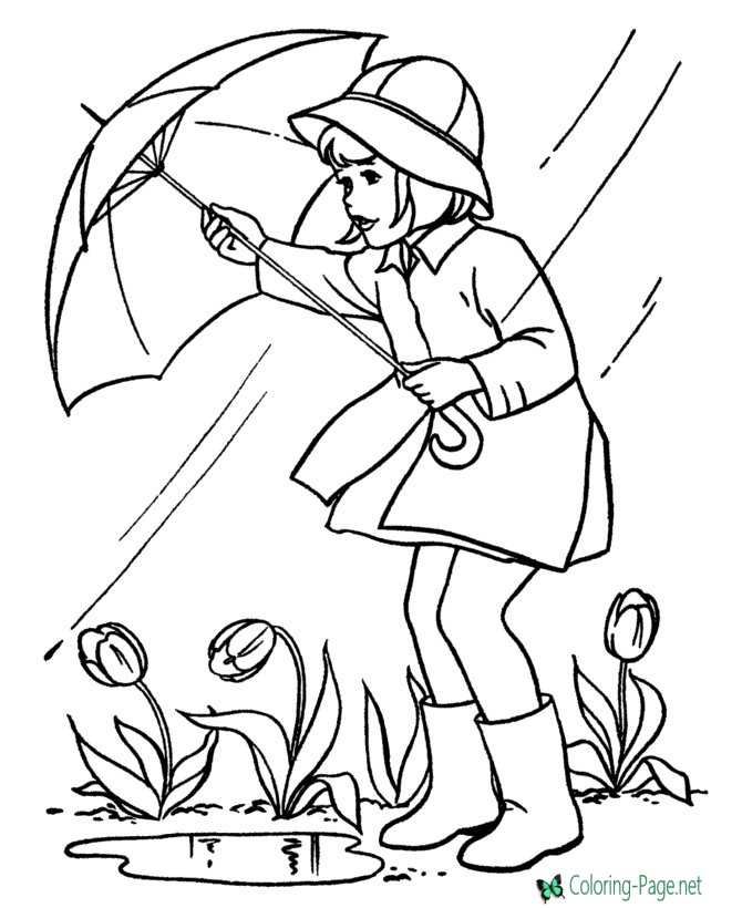 Spring coloring pages