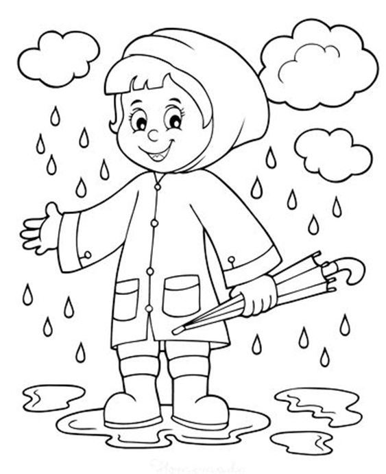 Free easy to print weather coloring pages