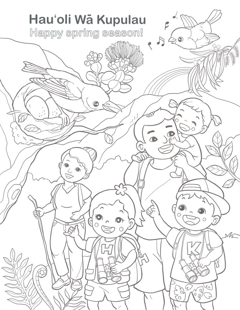 Spring season coloring sheet keiki heroes