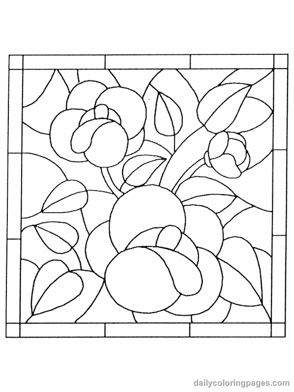 Stained glass colouring pages dessins de vitraux motifs de peinture sur verre coloriage