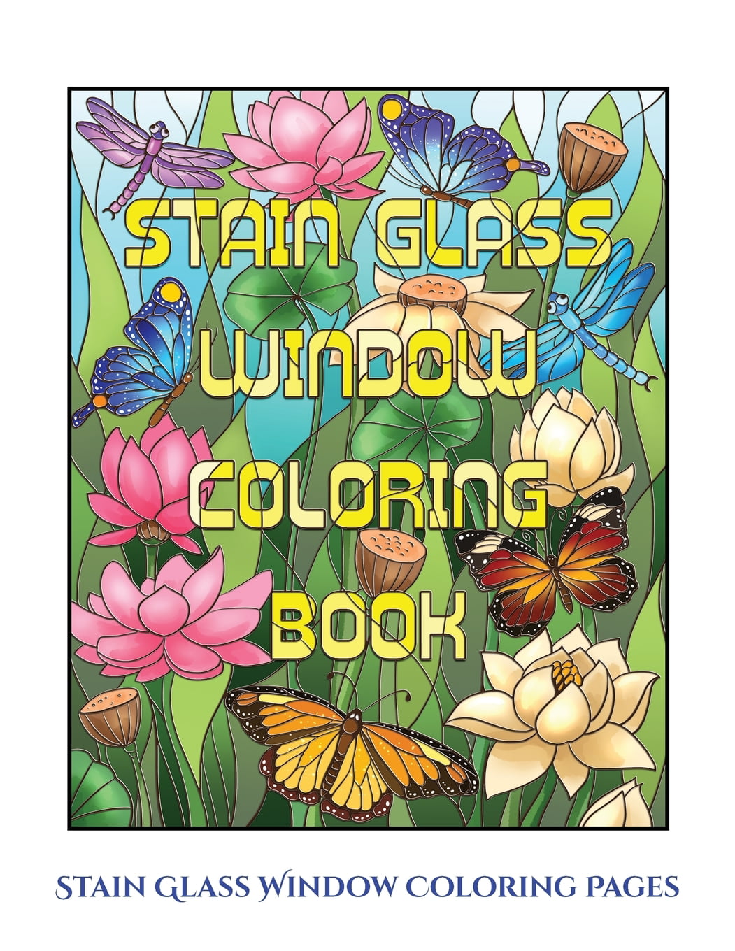 Stain glass window coloring pages advanced coloring colouring books for adults with coloring pages stain glass window coloring book adult colouring coloring books paperback