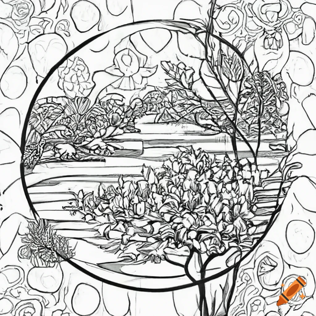 Coloring page nature on