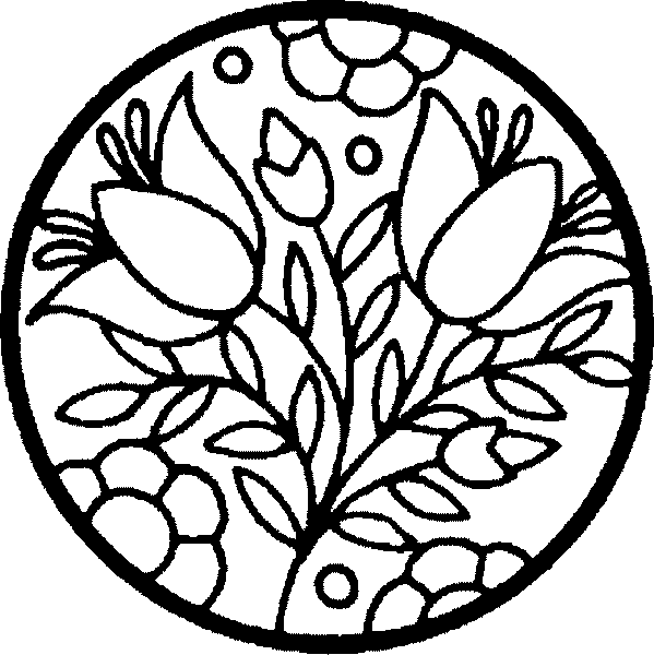 Faux stained glass window printable flower coloring pages spring coloring pages flower coloring pages