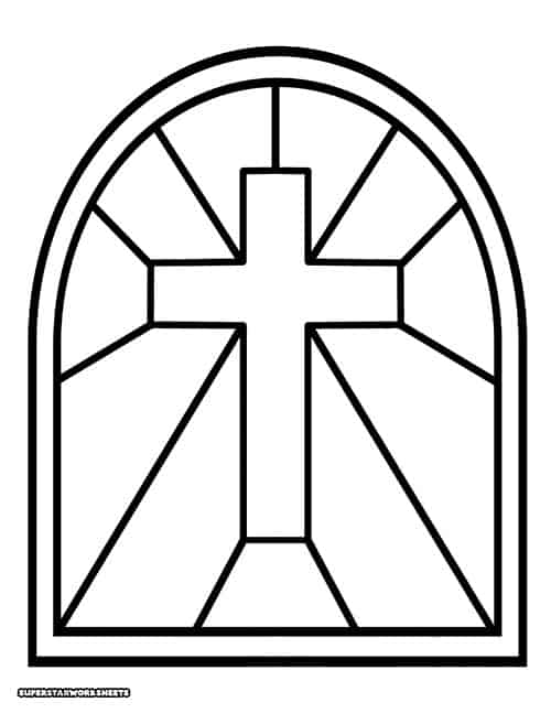 Cross coloring pages