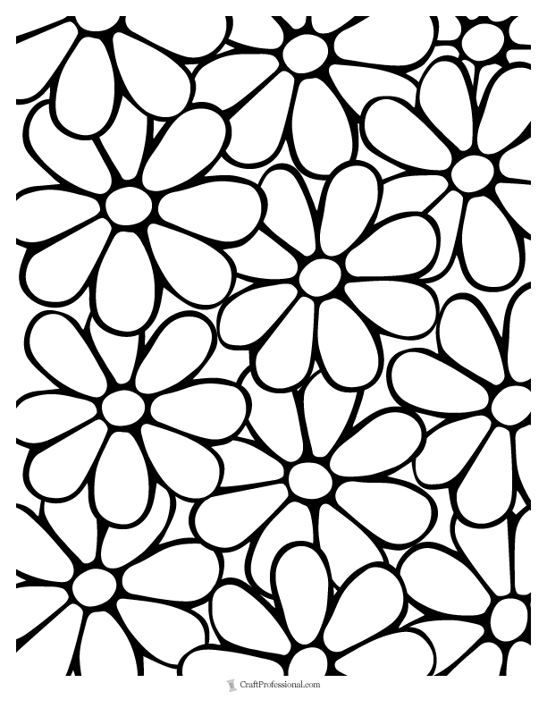 Flower coloring pages